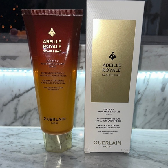 Guerlain Abeille Royale Double R Radiance & Repair Mask - Gold and White